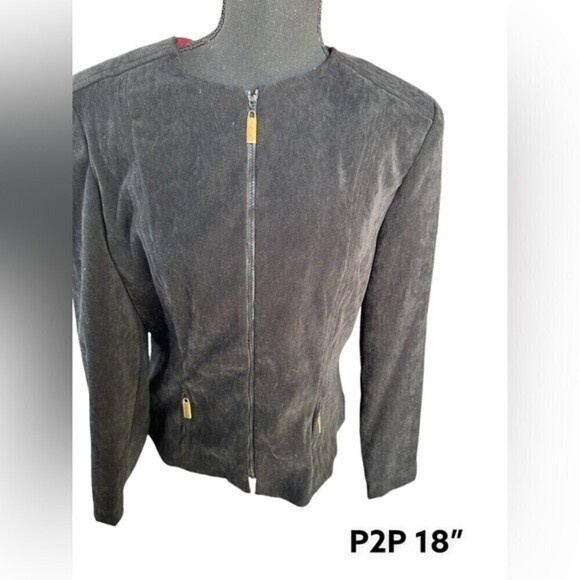 Jessica Howard Jackets & Blazers - Jessica Howard Black Suede Jacket. Size 12. Beautiful Jacket